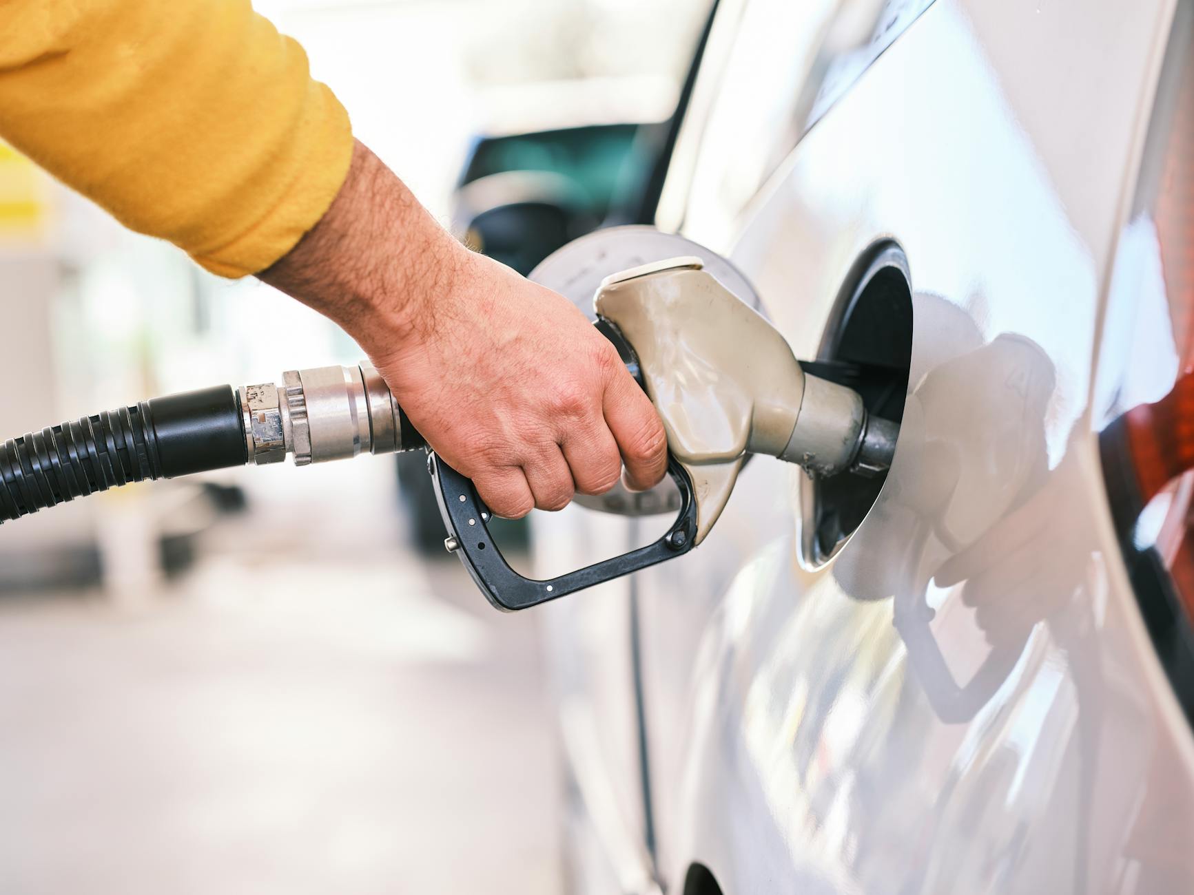 Gas prices displayed at a U.S. service station as consumers face renewed inflation pressure from rising energy costs.