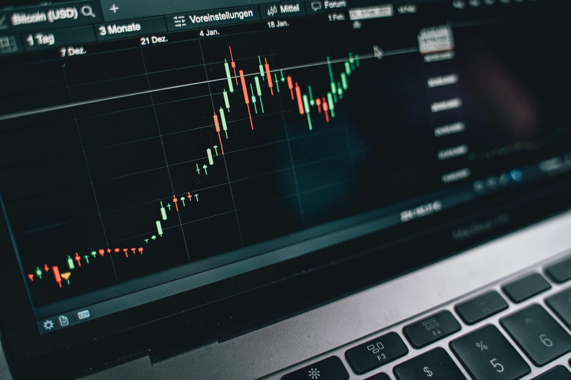 A financial professional reviews ETF and U.S. equity fund-flow data on a market trading screen.